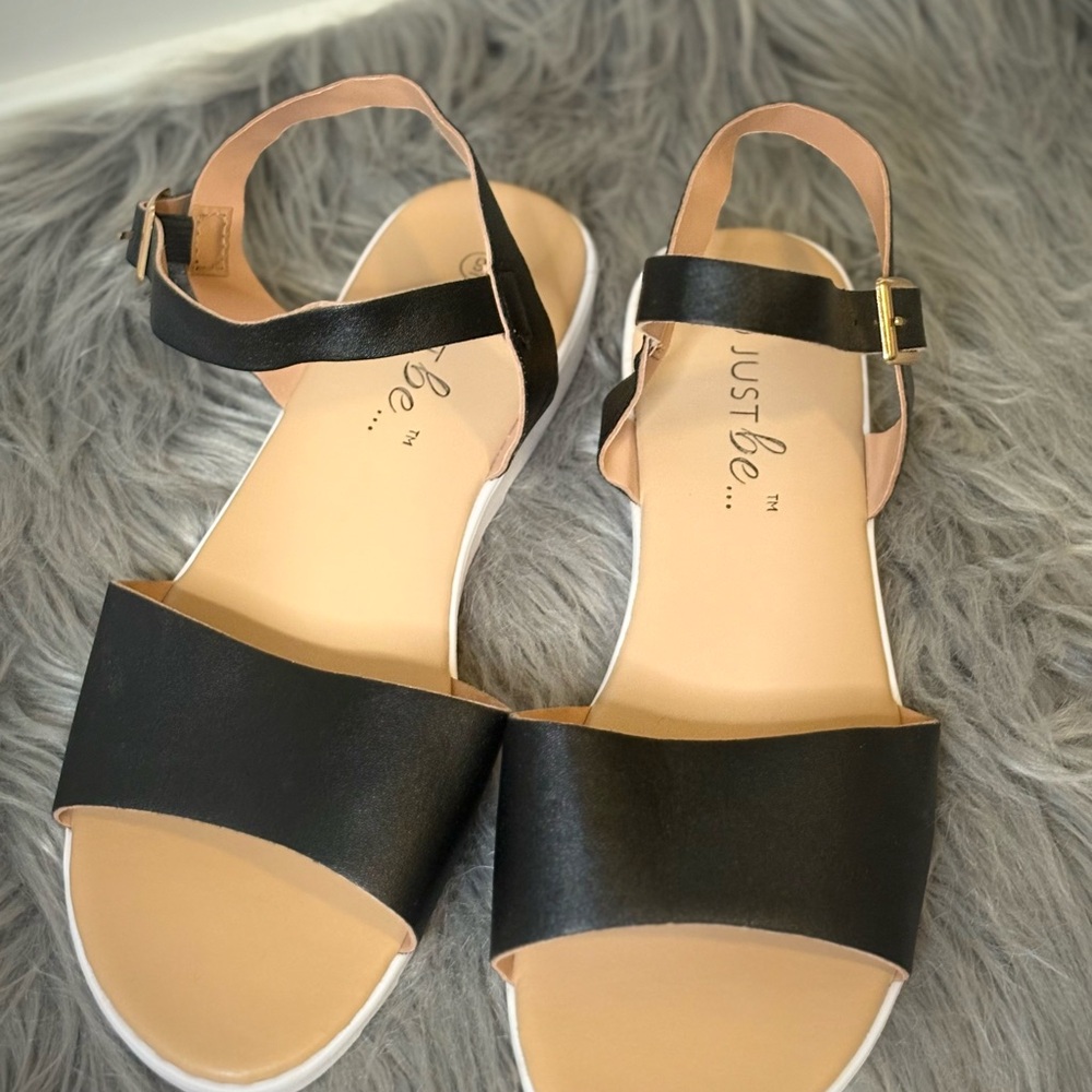 Just Be Black and Tan Women's Sandals
